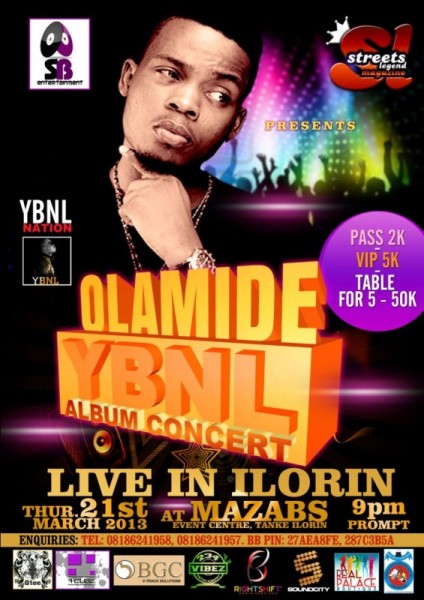 Olamide YBNL Album Concert [Live In Ilorin] Artwork