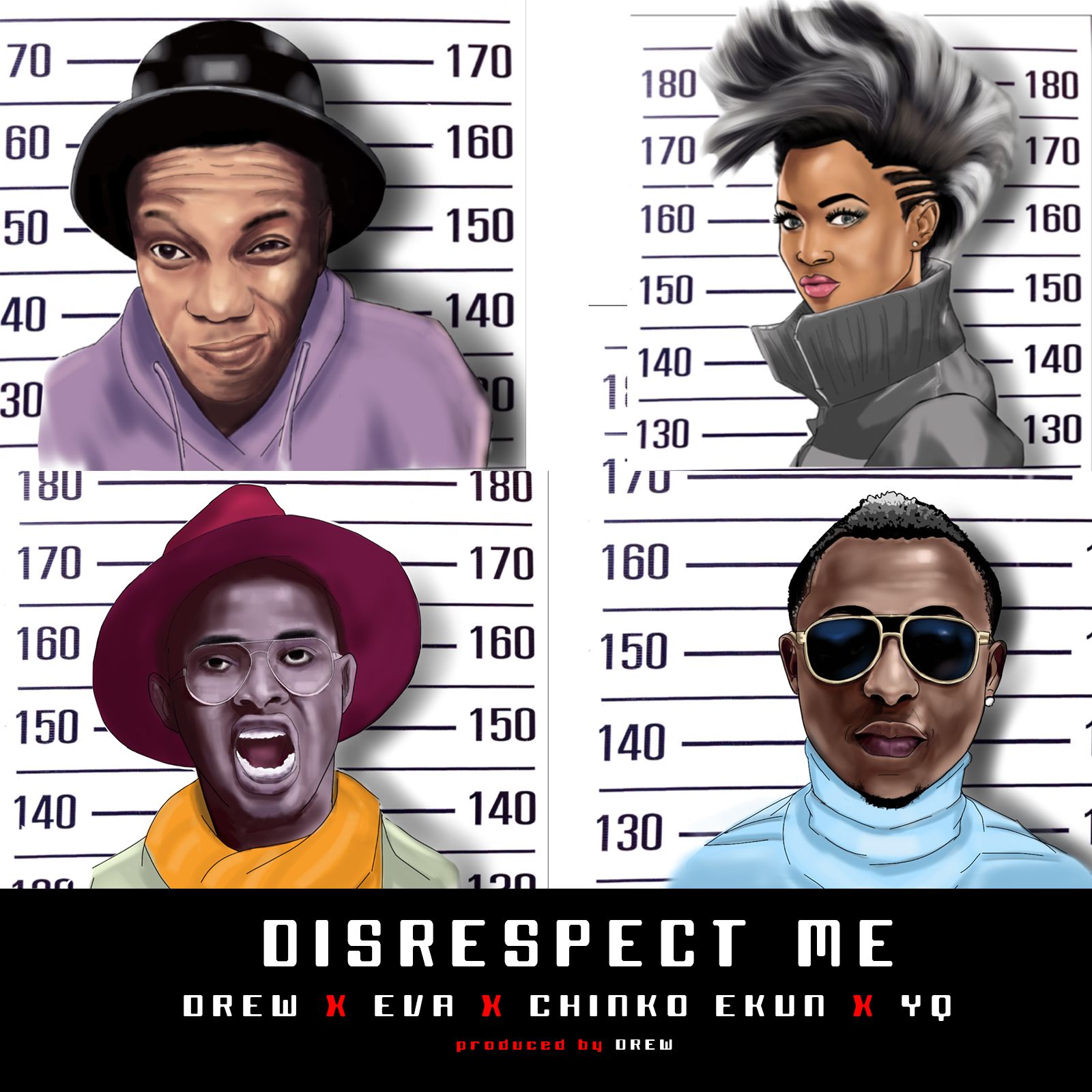 Drew ft. Eva Alordiah, YQ & Chinko Ekun – DISRESPECT ME (Remix) Artwork | AceWorldTeam.com