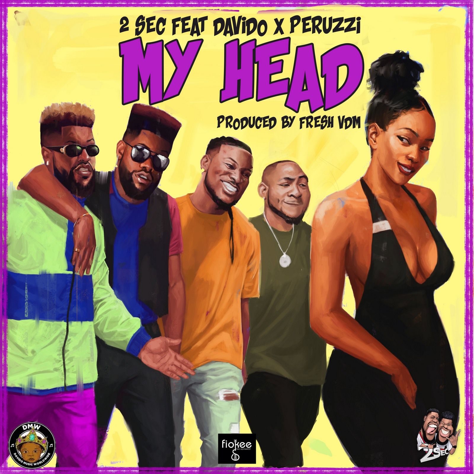 2Sec ft. DavidO & Peruzzi - MY HEAD (prod. by Fresh VDM) Artwork | AceWorldTeam.com