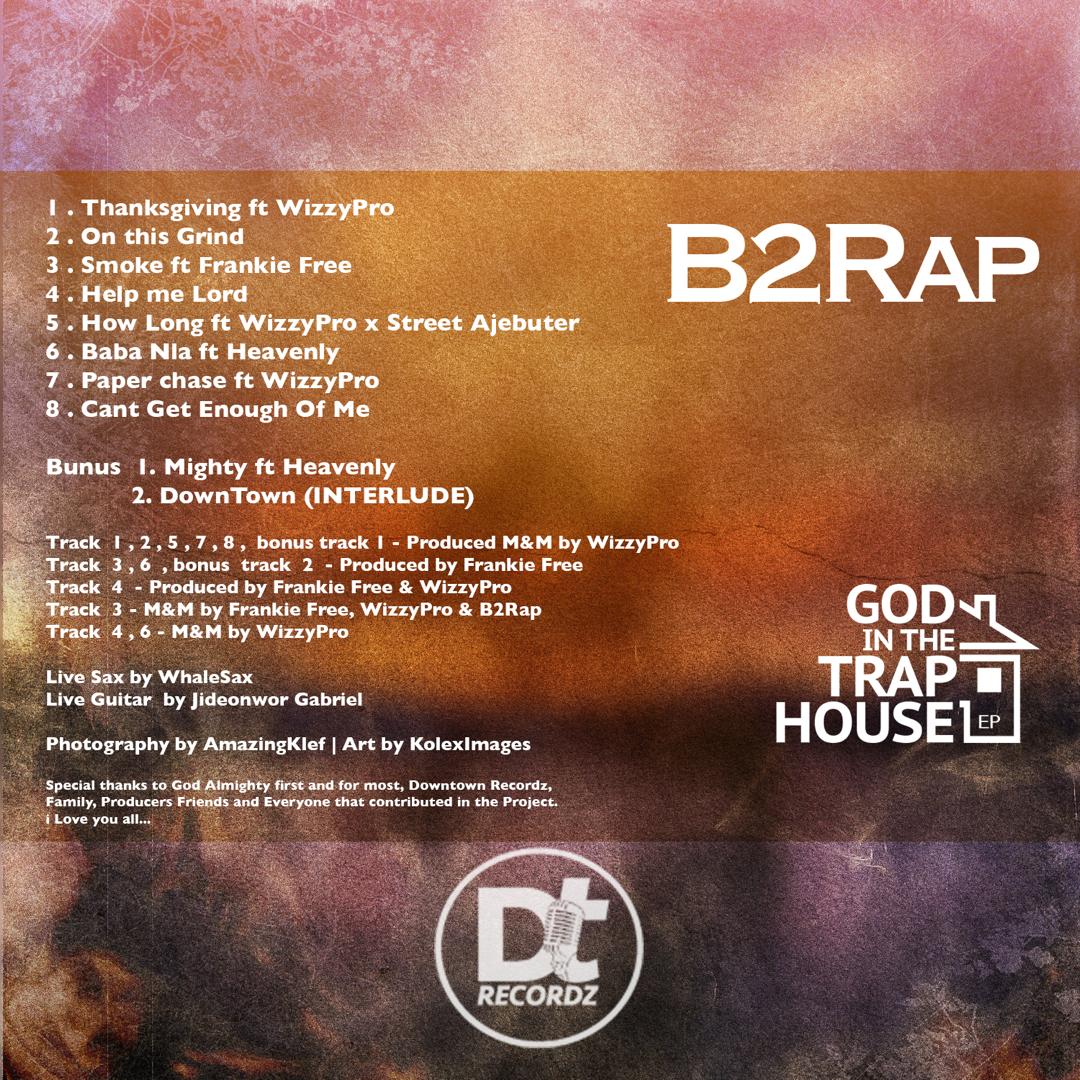 B2Rap - God In The Trap House (EP) Back Artwork | AceWorldTeam.com