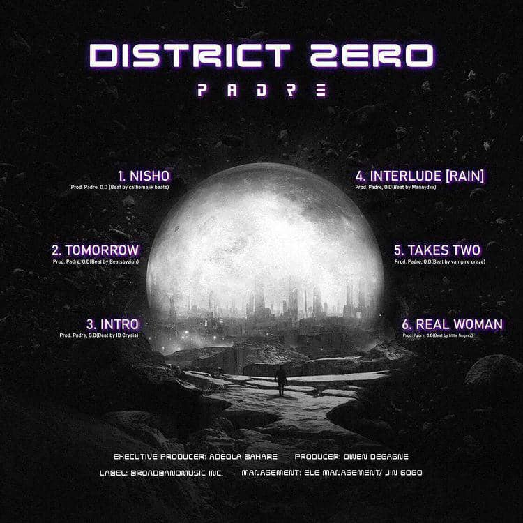Padre - District Zero (EP) Back Artwork | AceWorldTeam.com