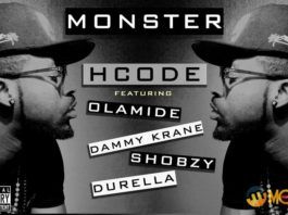 HCode ft. Olamide, Dammy Krane, Shobzy & Durella - MONSTER Remix Artwork | AceWorldTeam.com