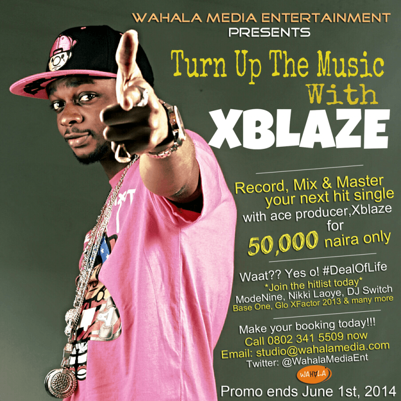 Xblaze - 1AM Freestyle + ₦50,000 Music Production Promo Artwork | AceWorldTeam.com
